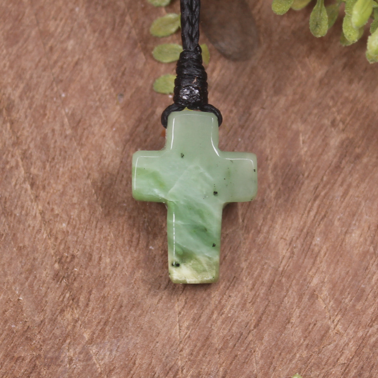 NZ Greenstone Cross pendant 