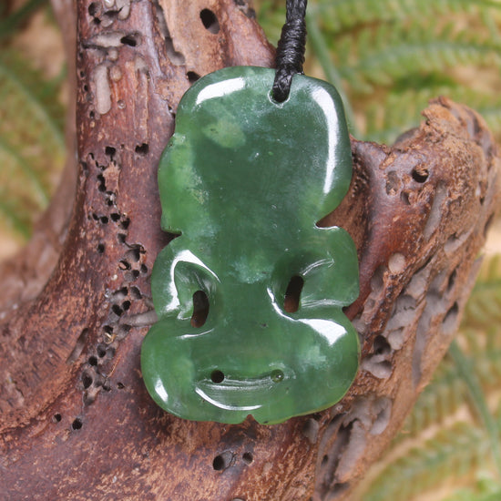 Hei Tiki carved from Hapopo Pounamu - NZ Greenstone