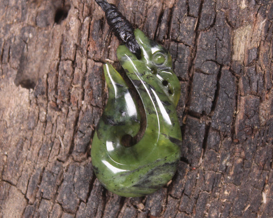 Douglas Creek Pounamu Manaia pendant - NZ Greenstone