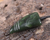 Flower Jade Pounamu Tooth pendant - NZ Greenstone