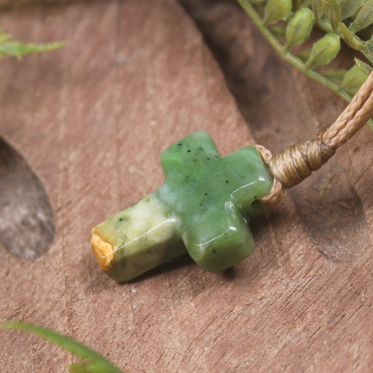 NZ Greenstone Cross pendant 