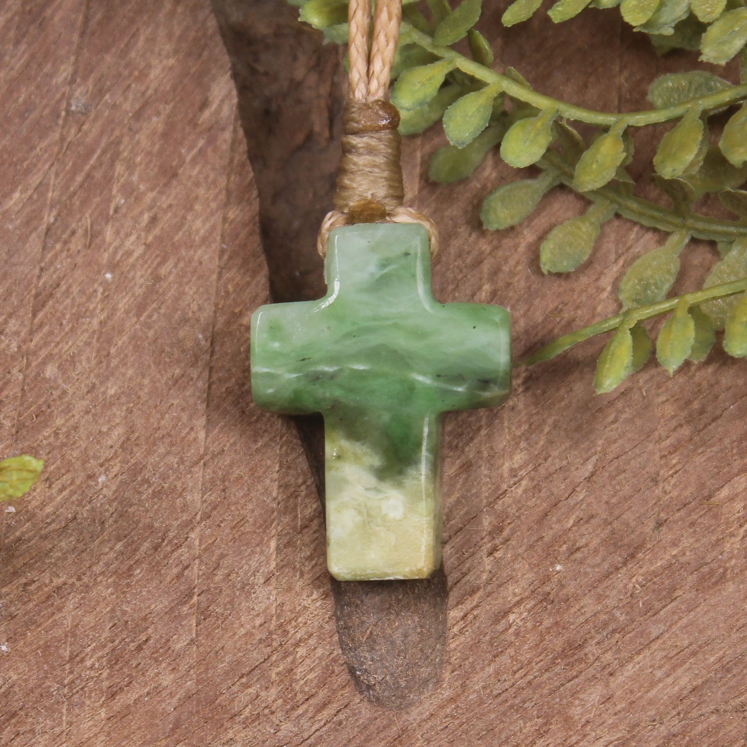 NZ Greenstone Cross pendant 