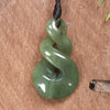 Twist or Pikorua carved from Hapopo Pounamu - NZ Greenstone