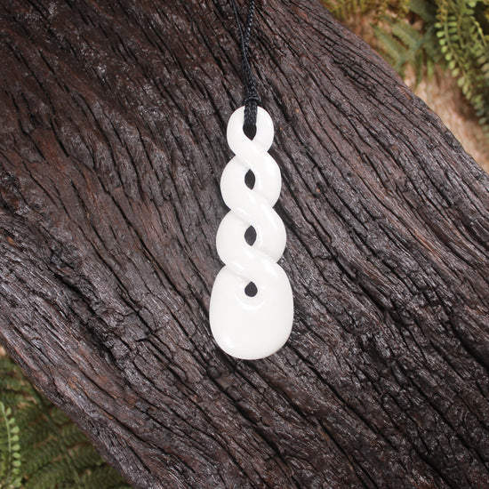 Pikorua or Twist carved from NZ Beef Bone