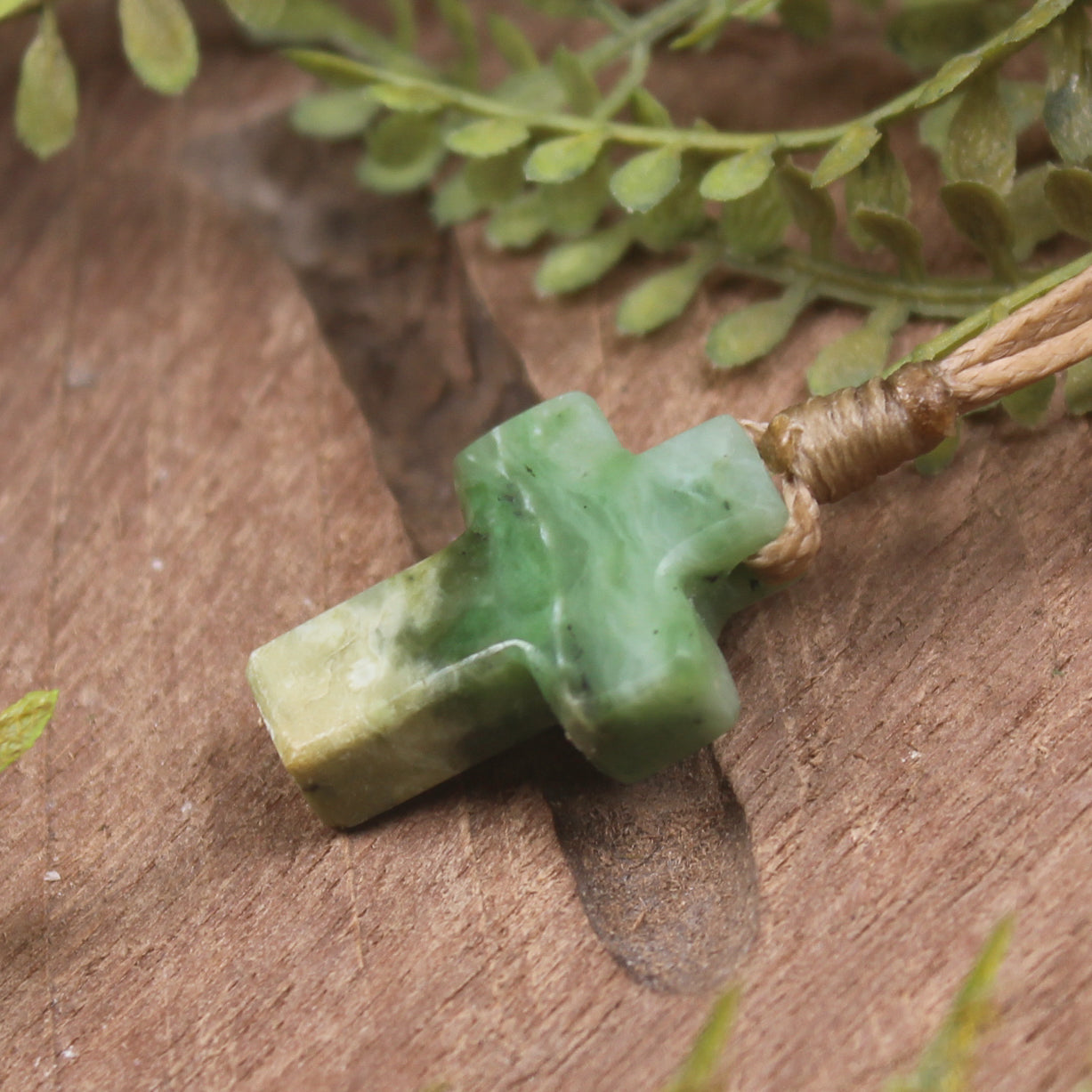 NZ Greenstone Cross pendant 