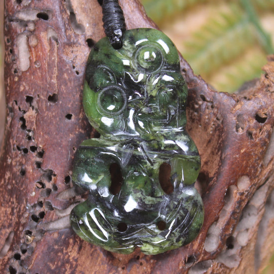 Douglas Creek Pounamu Hei Tiki - NZ Greenstone