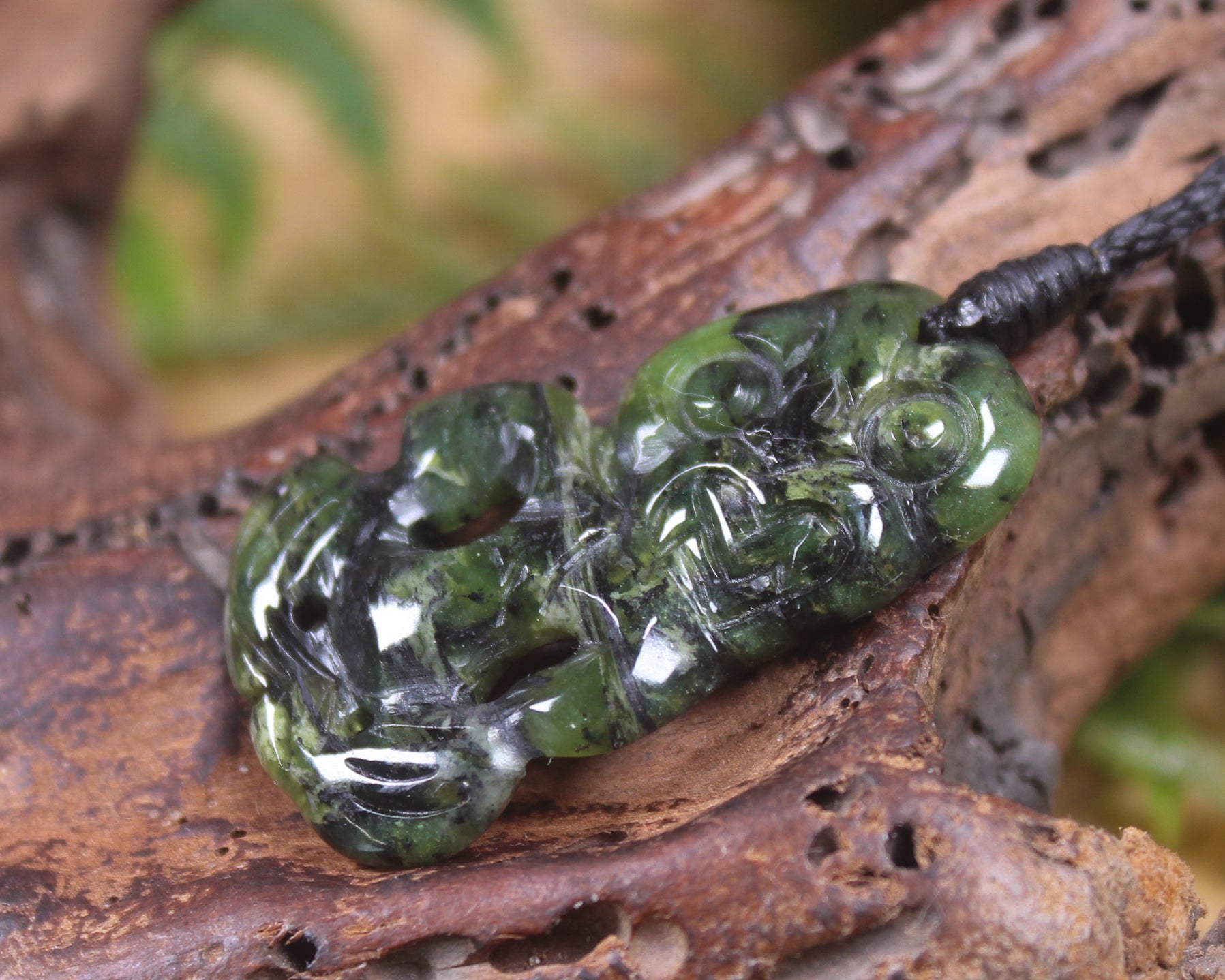 Douglas Creek Pounamu Hei Tiki - NZ Greenstone