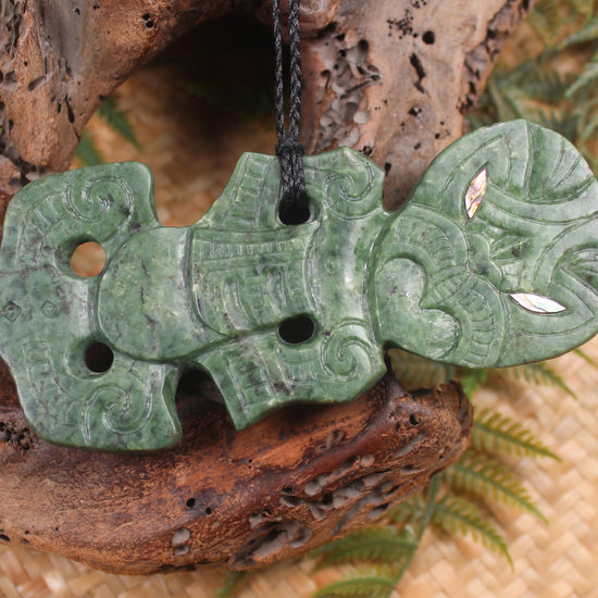 Hei Tiki carved from Hapopo Pounamu - NZ Greenstone