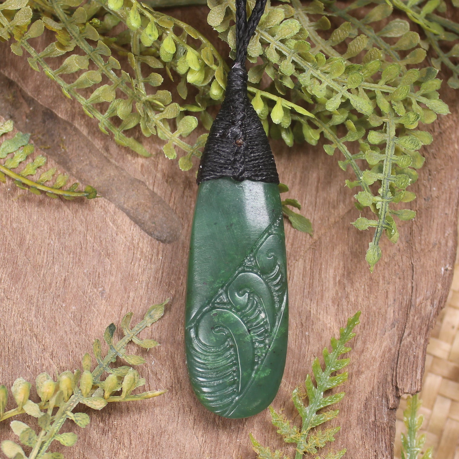 Roimata with Koru Pounamu Pendant - NZ Greenstone