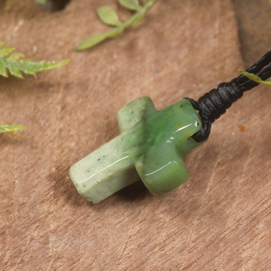 NZ Greenstone Cross pendant 