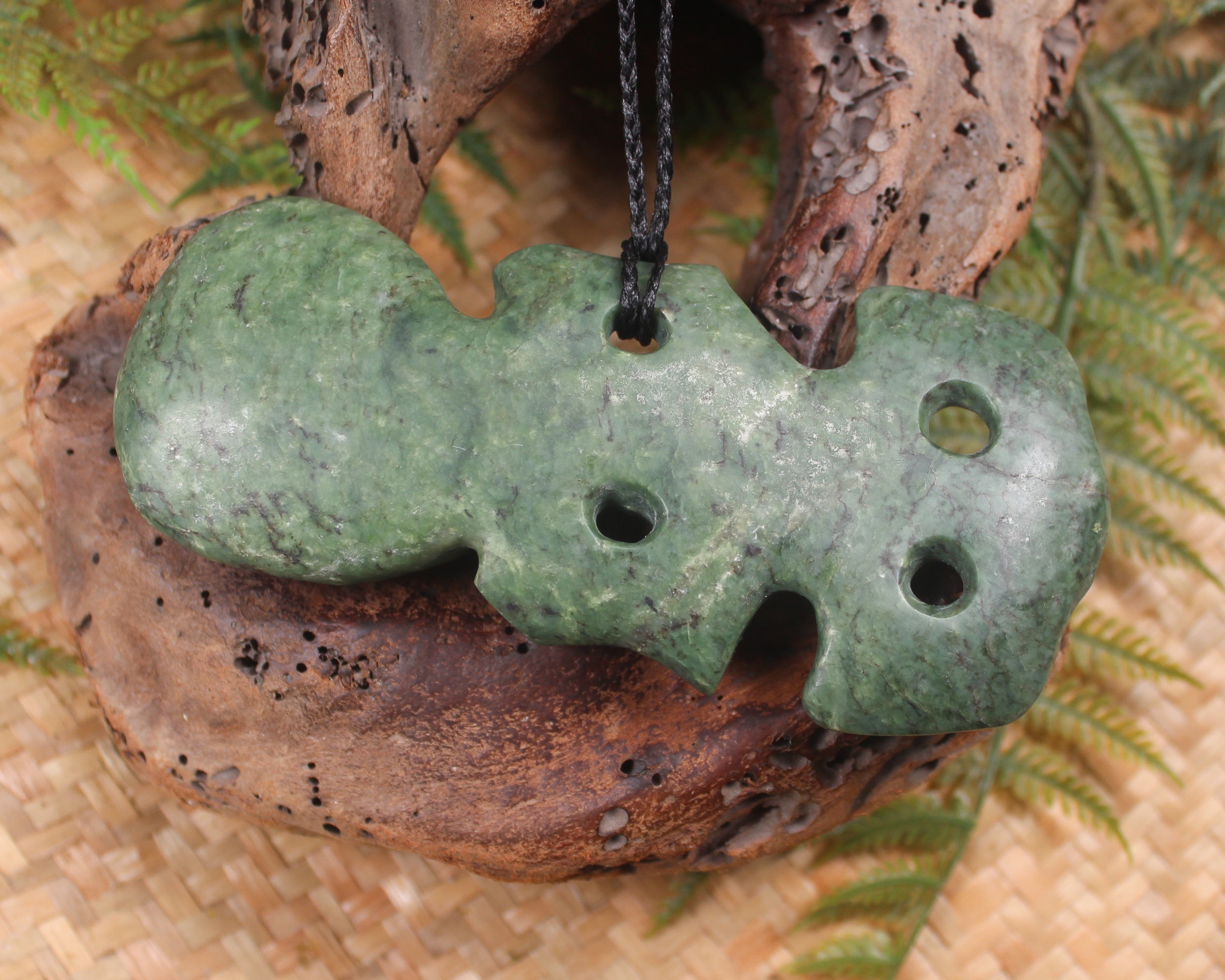 Hei Tiki carved from Hapopo Pounamu - NZ Greenstone