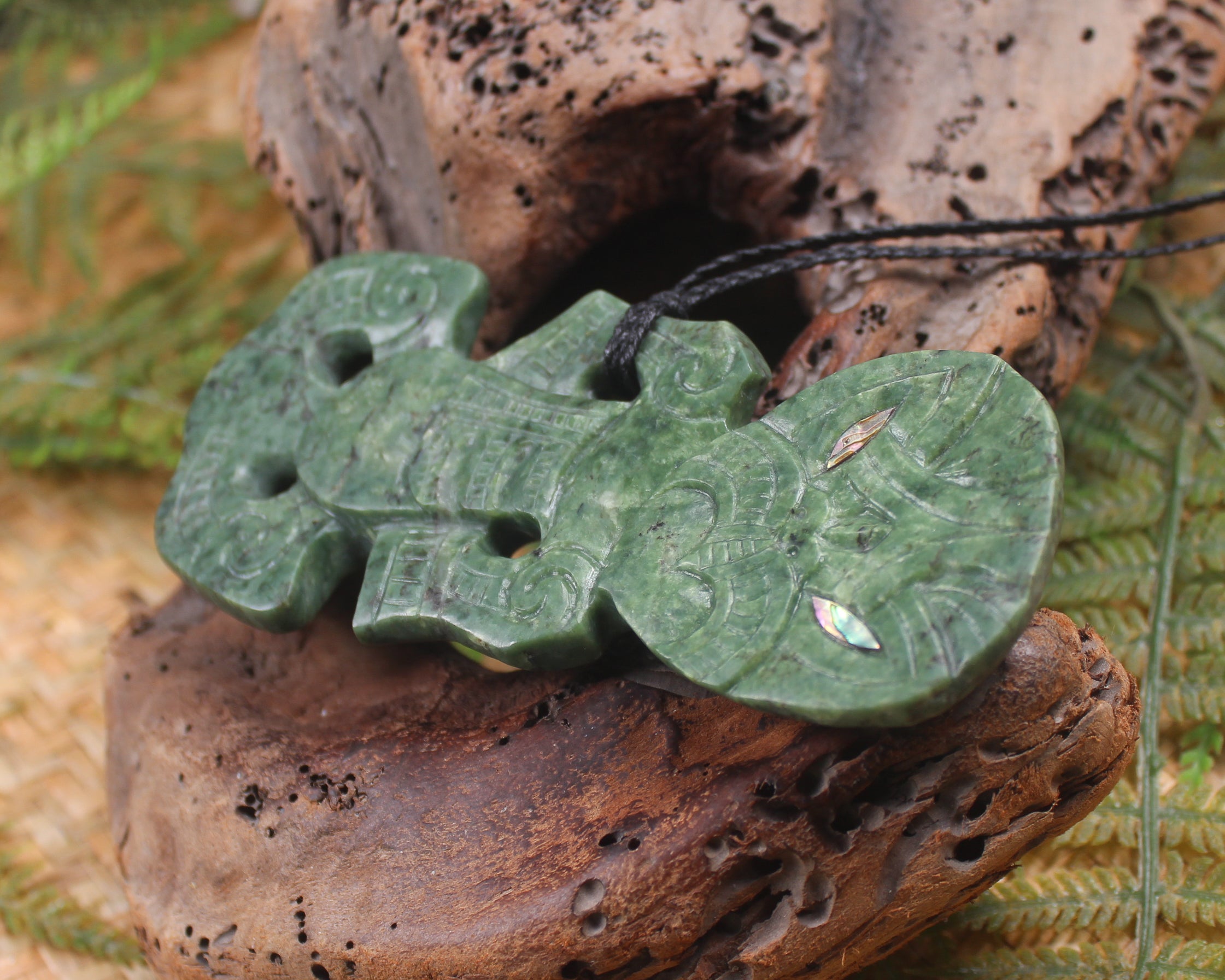 Hei Tiki carved from Hapopo Pounamu - NZ Greenstone