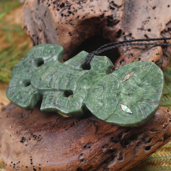 Hei Tiki carved from Hapopo Pounamu - NZ Greenstone