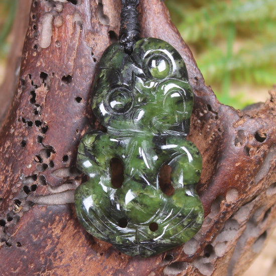 Douglas Creek Pounamu Hei Tiki - NZ Greenstone