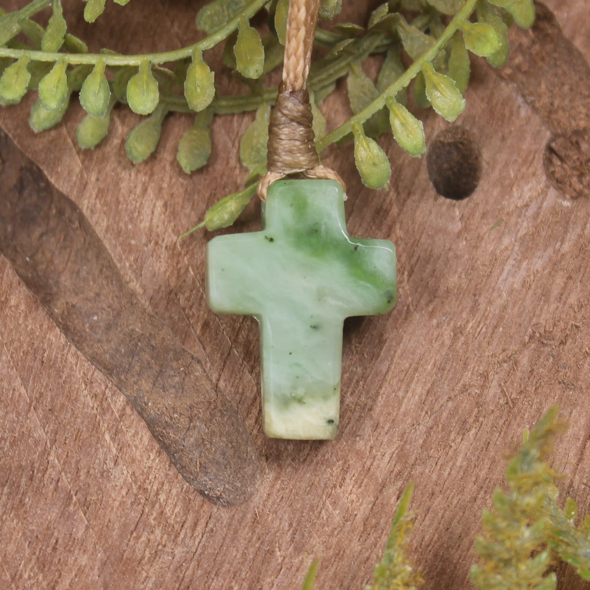 NZ Greenstone Cross pendant 