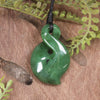 Twist or Pikorua carved from Hapopo Pounamu - NZ Greenstone