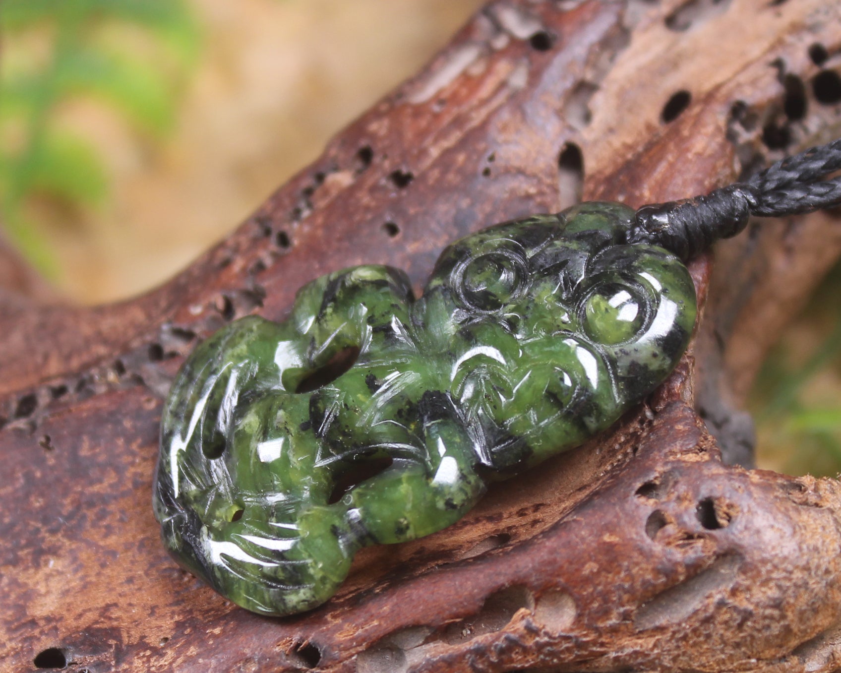 Douglas Creek Pounamu Hei Tiki - NZ Greenstone
