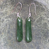 Roimata or Teardrop earrings carved from Kawakawa Pounamu - NZ Greenstone