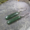 Roimata or Teardrop earrings carved from Kawakawa Pounamu - NZ Greenstone