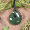 Twist or Pikorua carved from Hapopo Pounamu - NZ Greenstone