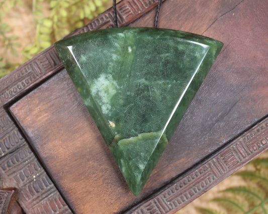 Breastplate or Shield carved from Kawakawa Pounamu - NZ Greenstone
