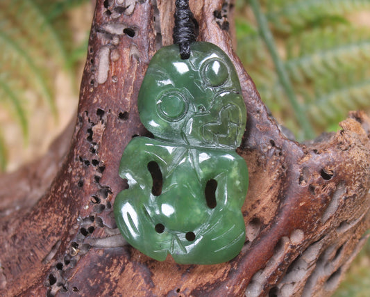 Hapopo Pounamu Hei Tiki - NZ Greenstone