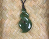 Framed Hapopo Pounamu Twist Pendant - NZ Greenstone