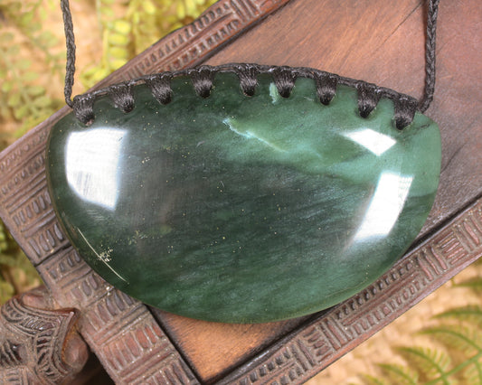 Breastplate or Shield carved from Tangiwai Pounamu - NZ Greenstone