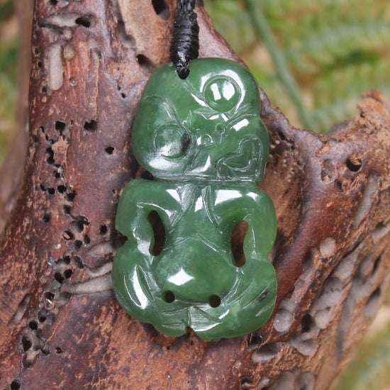Hapopo Pounamu Hei Tiki - NZ Greenstone