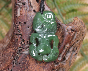 Hapopo Pounamu Hei Tiki - NZ Greenstone