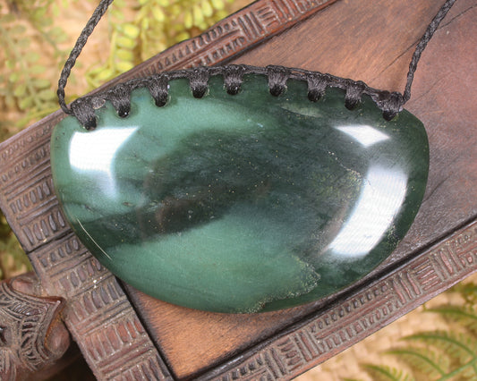 Breastplate or Shield carved from Tangiwai Pounamu - NZ Greenstone
