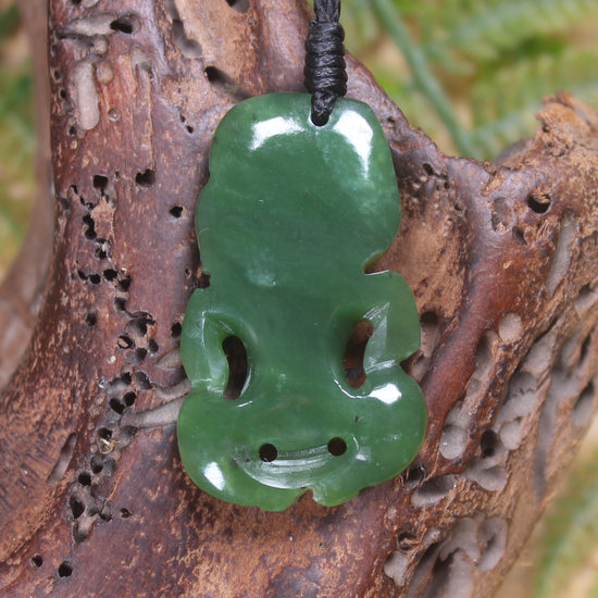 Hapopo Pounamu Hei Tiki - NZ Greenstone