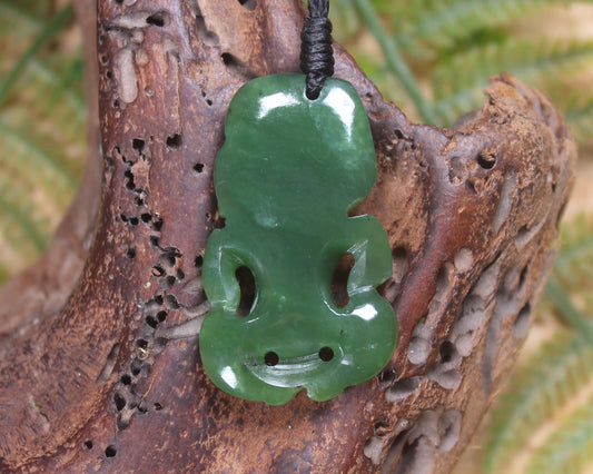 Hapopo Pounamu Hei Tiki - NZ Greenstone