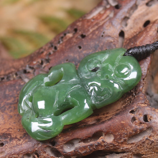 Hapopo Pounamu Hei Tiki - NZ Greenstone