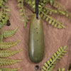 Roimata or Teardop with Koru carved from Flower Jade Pounamu - NZ Greenstone