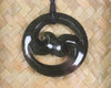 Framed Rimu Pounamu Koru Pendant - NZ Greenstone