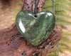 Heart carved from Hapopo Pounamu - NZ Greenstone