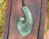 Hei Matau carved from Hapopo Pounamu - NZ Greenstone