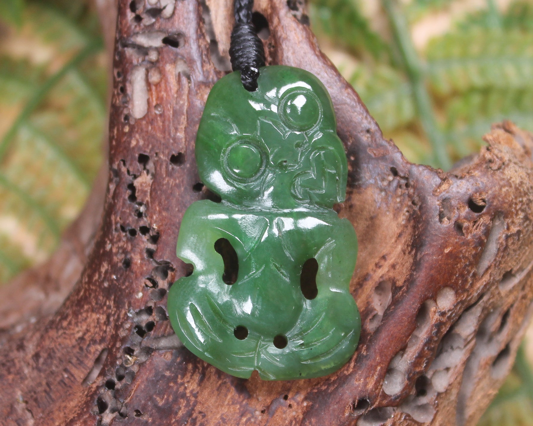 Hei Tiki carved from Hapopo Pounamu - NZ Greenstone