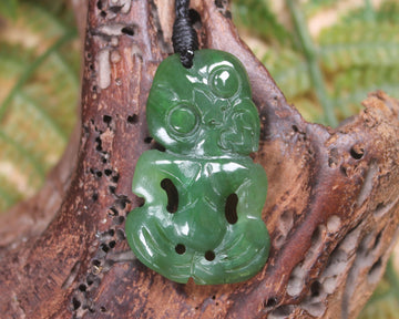Hei Tiki carved from Hapopo Pounamu - NZ Greenstone