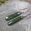 Roimata or Teardrop earrings carved from Kawakawa Pounamu - NZ Greenstone