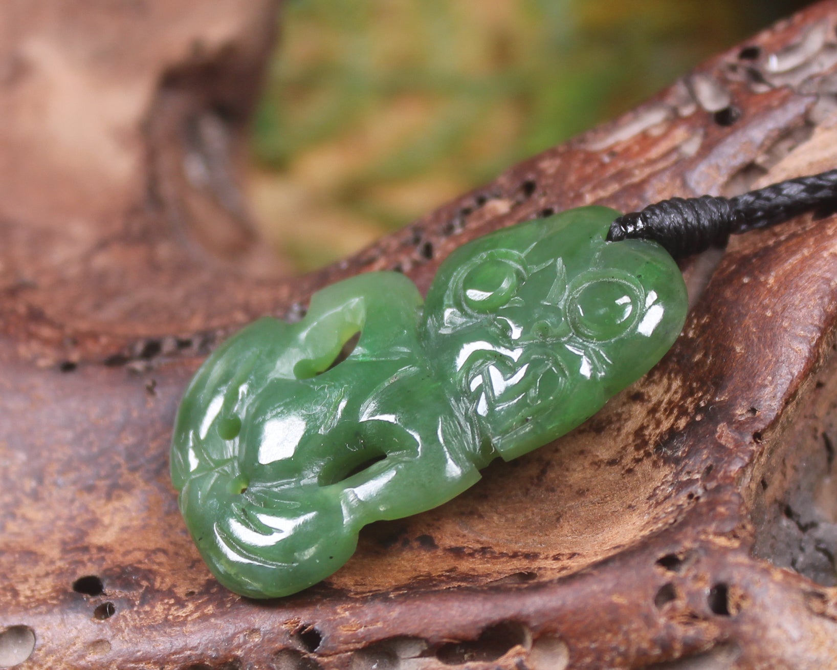 Hei Tiki carved from Hapopo Pounamu - NZ Greenstone