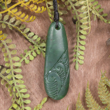 Roimata with Koru Pounamu Pendant - NZ Greenstone
