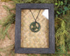 Framed Hapopo Pounamu Koru Pendant - NZ Greenstone