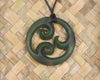 Framed Hapopo Pounamu Koru Pendant - NZ Greenstone