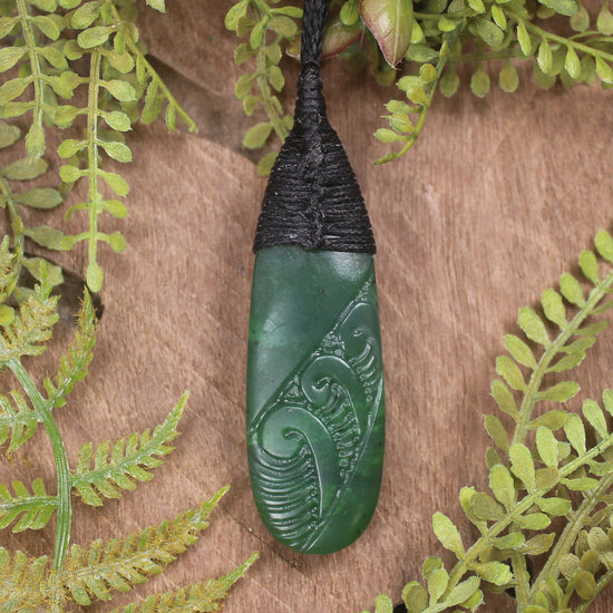 Roimata with Koru Pounamu Pendant - NZ Greenstone