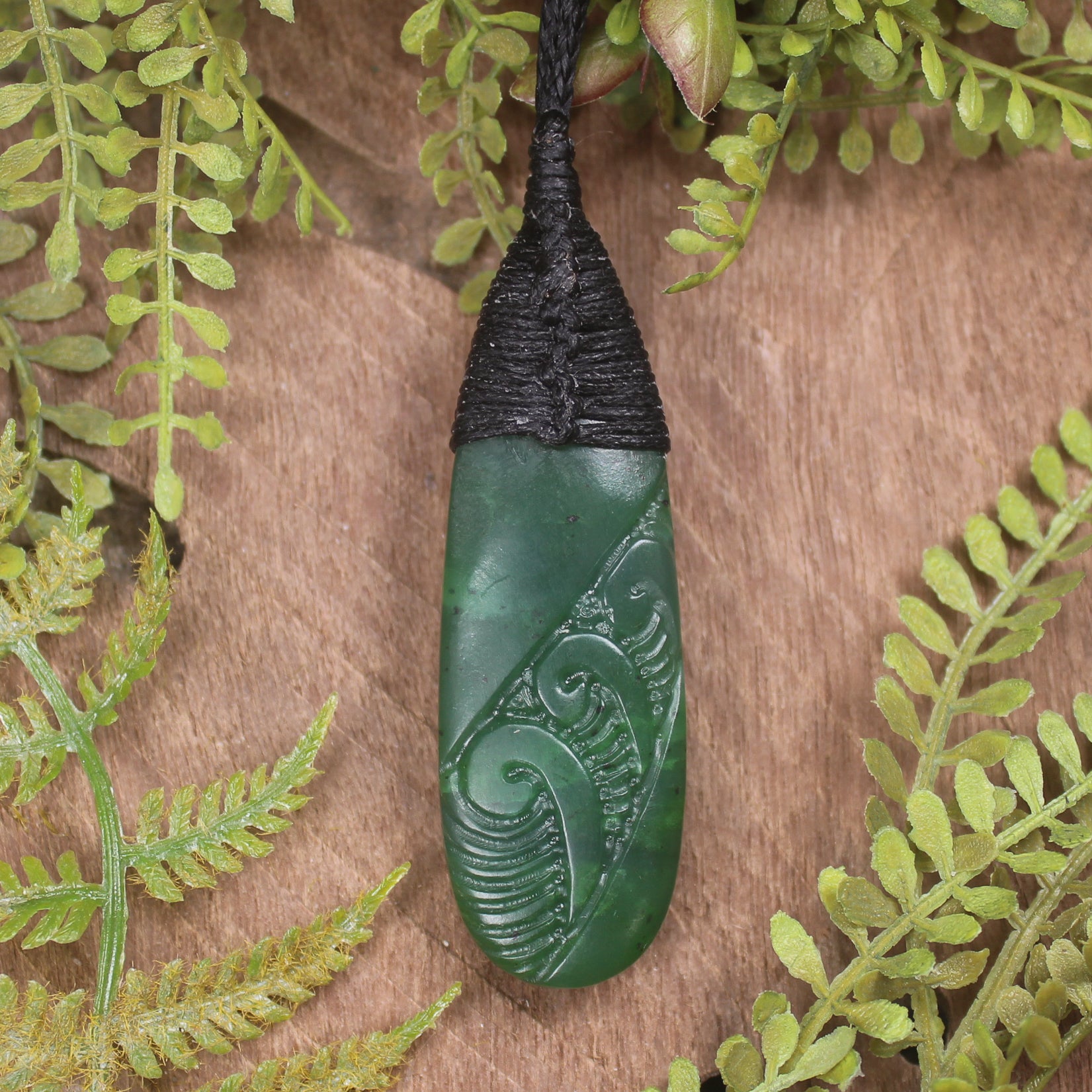 Roimata with Koru Pounamu Pendant - NZ Greenstone