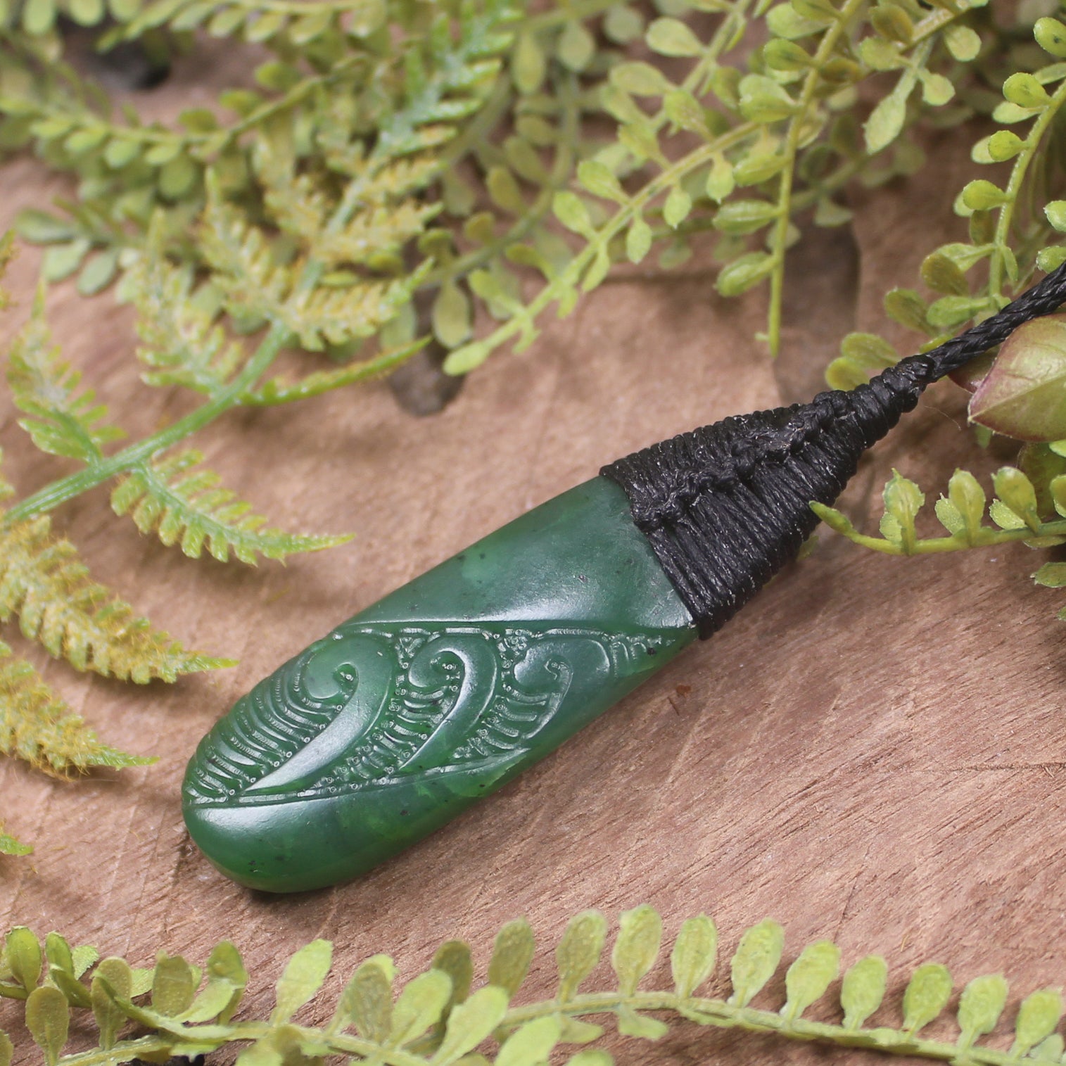 Roimata with Koru Pounamu Pendant - NZ Greenstone