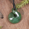 Twist or Pikorua carved from Hapopo Pounamu - NZ Greenstone