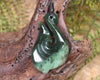 Hei Matau or Fish Hook carved from Kawakawa Pounamu - NZ Greenstone